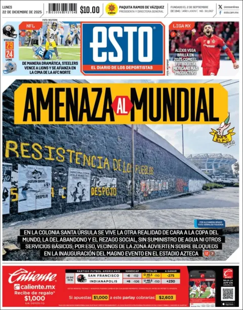 Portada de Esto del lunes, 22 de diciembre de 2025