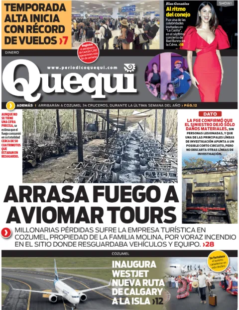 Portada de Quequi (contraportada) del lunes, 22 de diciembre de 2025