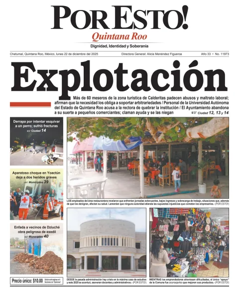 Portada de Por Esto (quintana Roo Chetumal)