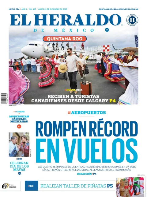 Portada de El Heraldo de Mexico - Quintana Roo