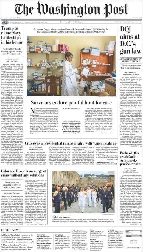Portada de The Washington Post