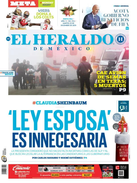 Portada de El Heraldo de Mexico