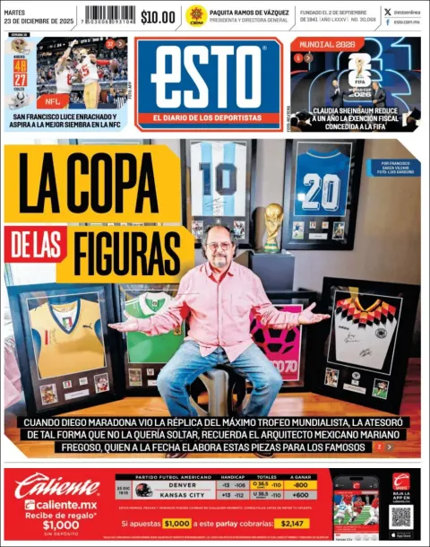 Portada de Esto del martes, 23 de diciembre de 2025