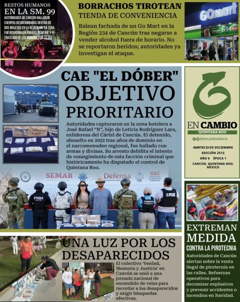 Portada de En Cambio - Quintana Roo (contraportada) del martes, 23 de diciembre de 2025