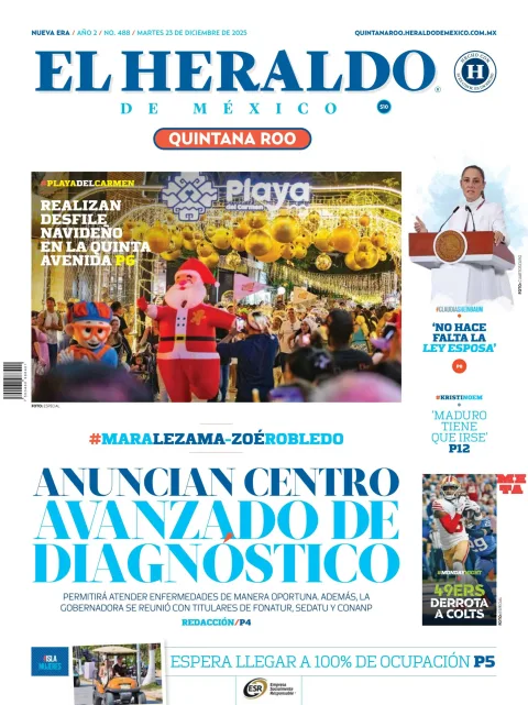 Portada de El Heraldo de Mexico - Quintana Roo
