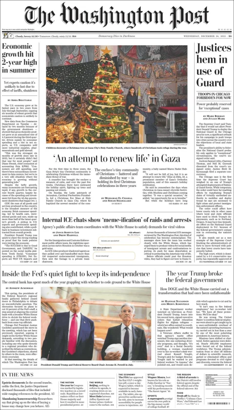 Portada de The Washington Post