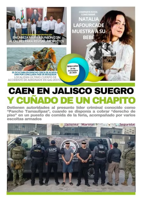 Portada de El Quintana Roo (contraportada) del miércoles, 24 de diciembre de 2025