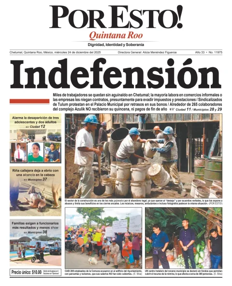 Portada de Por Esto (quintana Roo Chetumal)