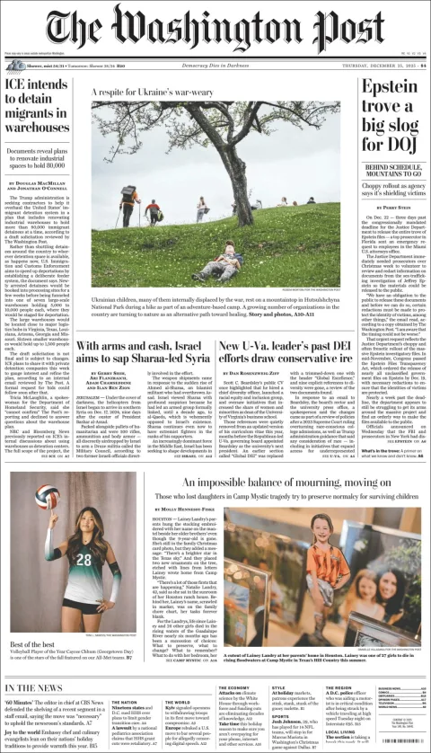 Portada de The Washington Post