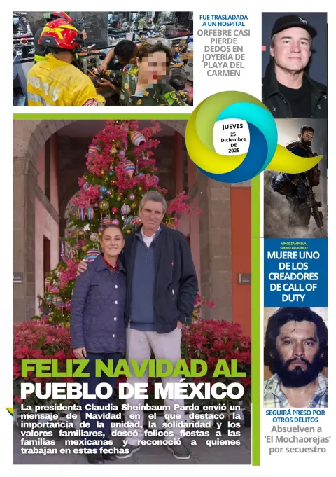 Portada de El Quintana Roo (contraportada) del 2025-12-25