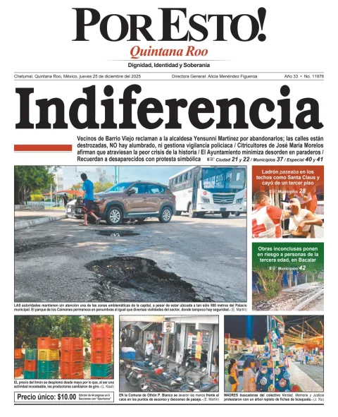 Portada de Por Esto (quintana Roo Chetumal)