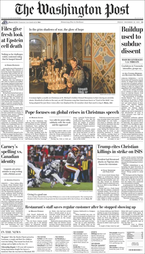 Portada de The Washington Post