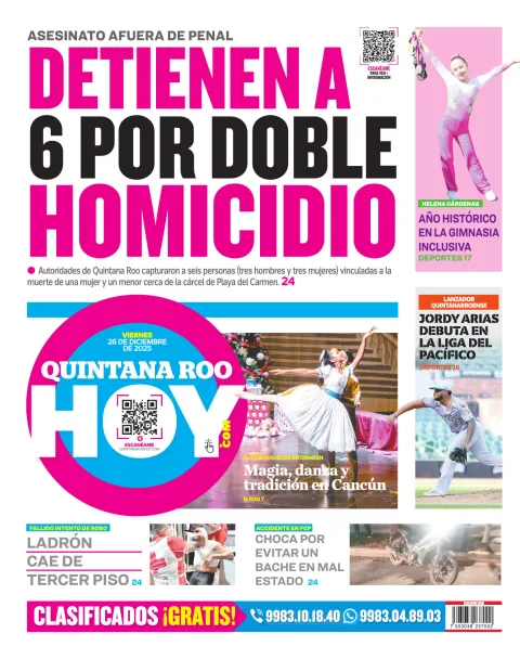 Portada de Quintana Roo Hoy (contraportada)