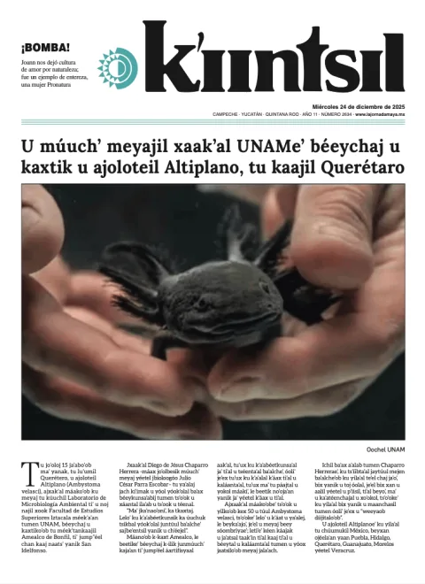 Portada de La Jornada - Kiintsil del miércoles, 24 de diciembre de 2025