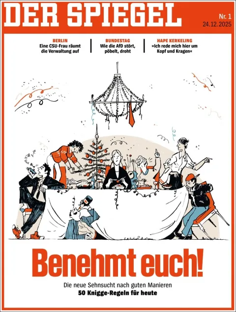 Portada de Der Spiegel del viernes, 26 de diciembre de 2025