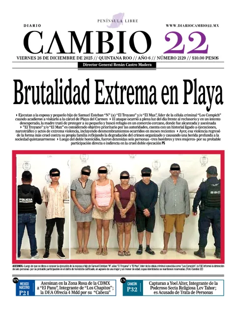 Portada de Diario Cambio 22 (contraportada)