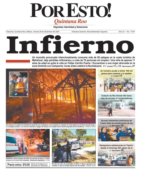 Portada de Por Esto (quintana Roo Chetumal)