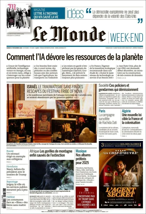 Portada de Le Monde