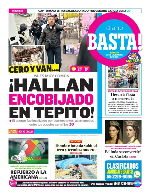 Portada de Basta! (contraportada)