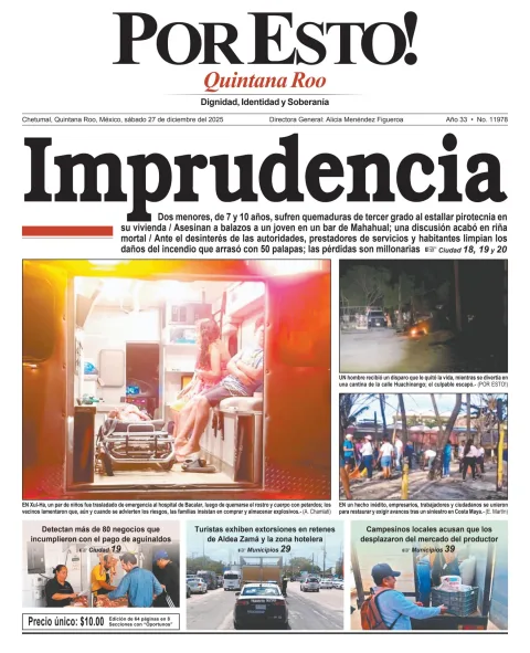 Portada de Por Esto (quintana Roo Chetumal)