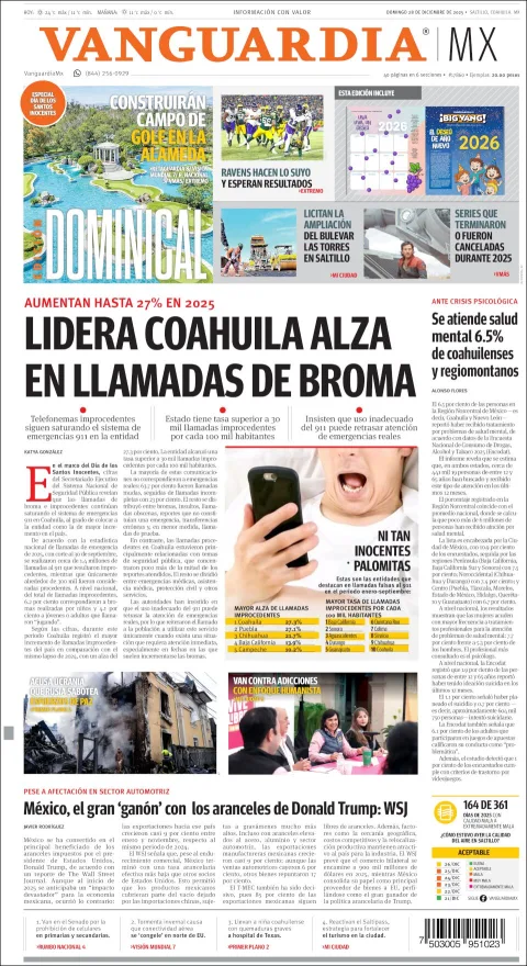Portada de Vanguardia