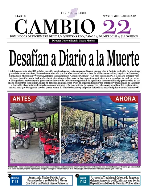 Portada de Diario Cambio 22 (portada)