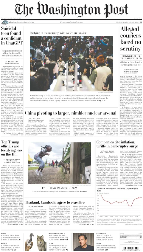Portada de The Washington Post
