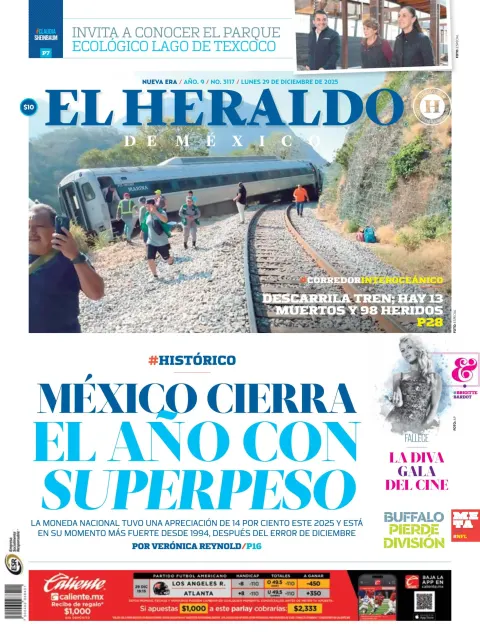 Portada de El Heraldo de Mexico
