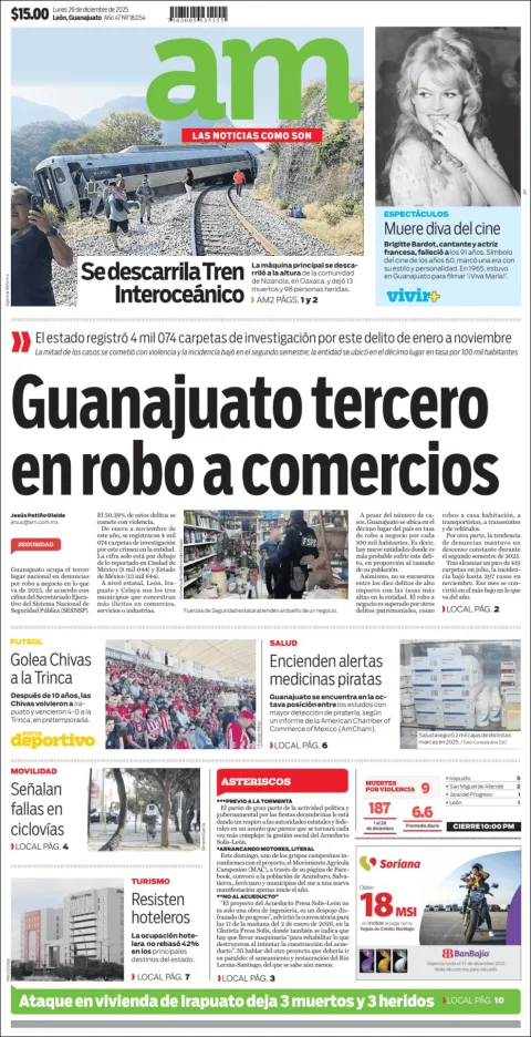 Portada de Am Corredor Industrial del lunes, 29 de diciembre de 2025