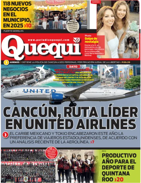 Portada de Quequi (contraportada) del lunes, 29 de diciembre de 2025