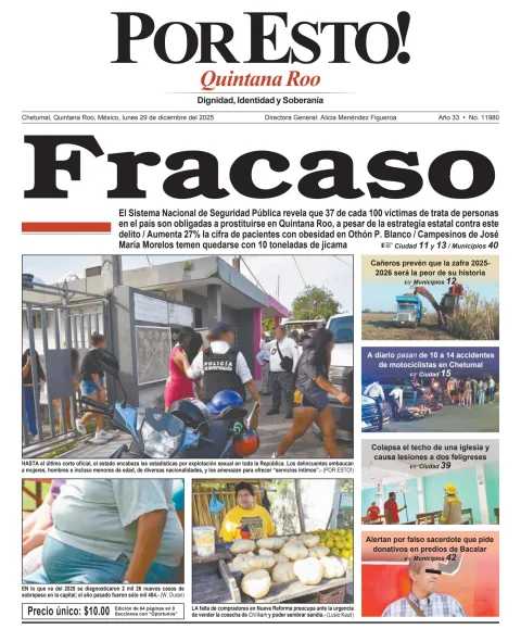 Portada de Por Esto (quintana Roo Chetumal)
