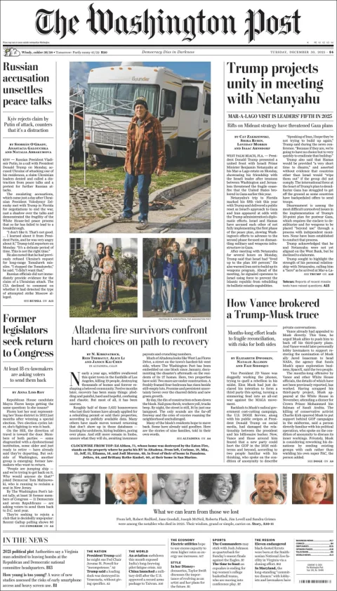 Portada de The Washington Post