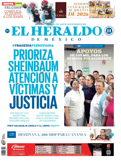 Portada de El Heraldo de Mexico