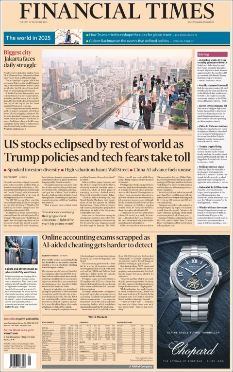 Portada de Financial Times