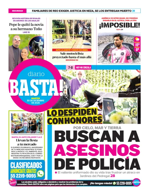Portada de Basta! (contraportada)