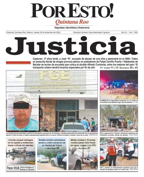 Portada de Por Esto (quintana Roo Chetumal)