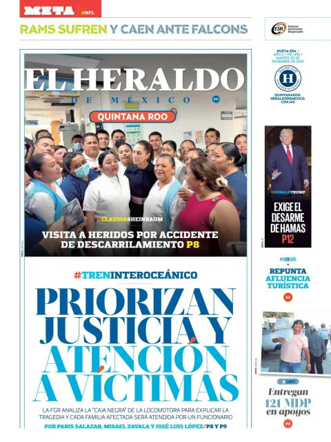 Portada de El Heraldo de Mexico - Quintana Roo