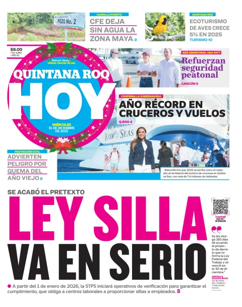 Portada de Quintana Roo Hoy (portada)