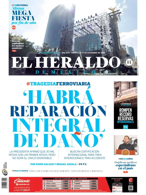 Portada de El Heraldo de Mexico