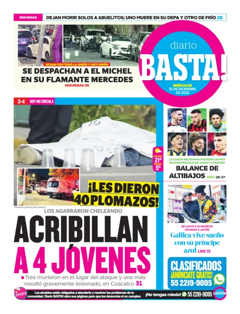 Portada de Basta! (contraportada)