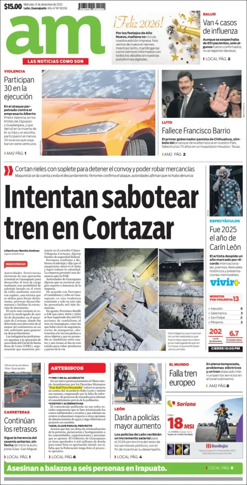 Portada de Am Corredor Industrial del miércoles, 31 de diciembre de 2025