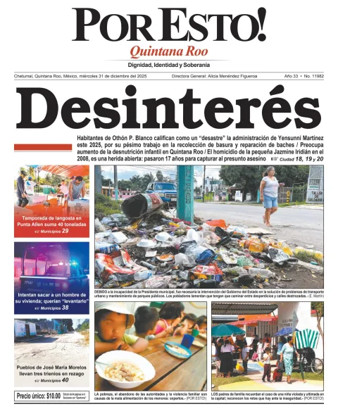 Portada de Por Esto (quintana Roo Chetumal)