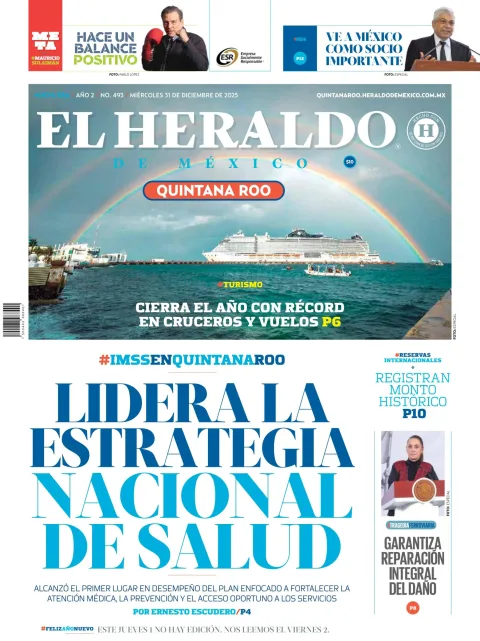 Portada de El Heraldo de Mexico - Quintana Roo