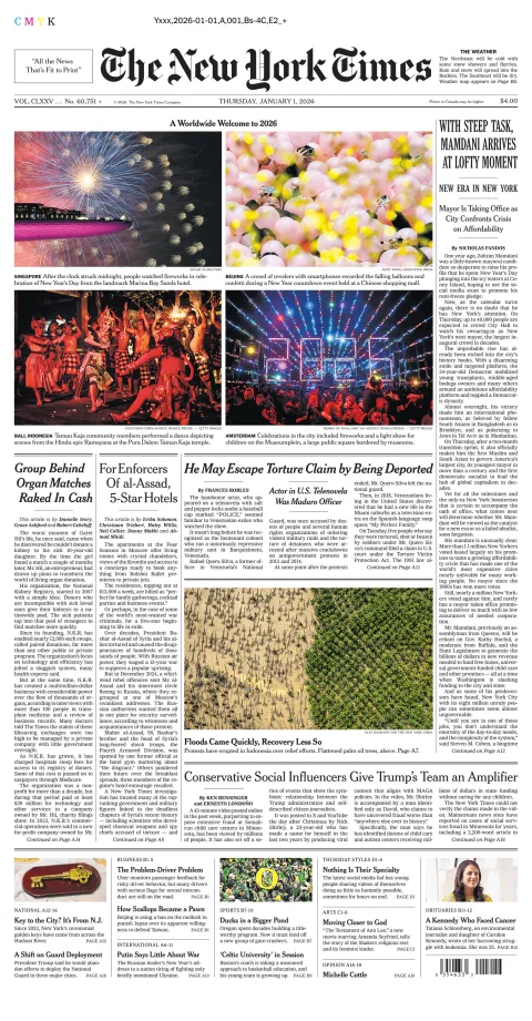 Portada de The New York Times (national)