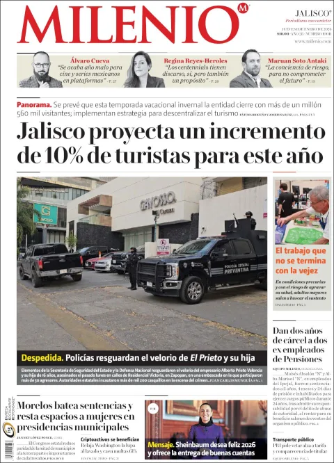 Portada de Milenio Jalisco