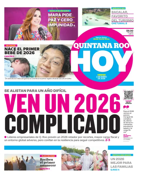 Portada de Quintana Roo Hoy (portada)