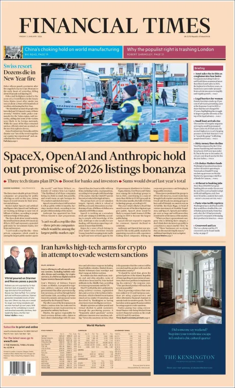 Portada de Financial Times