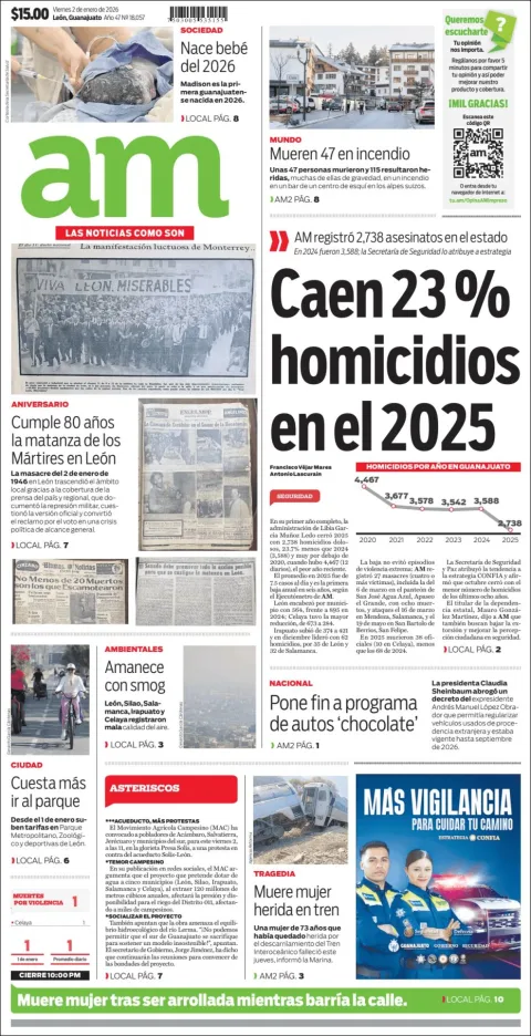 Portada de Am Corredor Industrial del viernes, 2 de enero de 2026