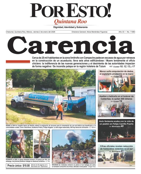 Portada de Por Esto (quintana Roo Chetumal)