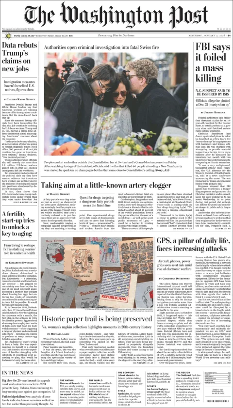 Portada de The Washington Post